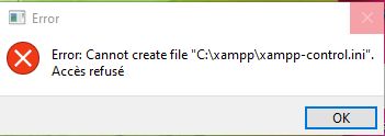 Xampp error1