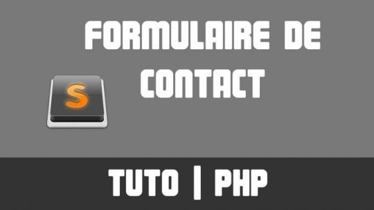 TUTO PHP - Formulaire de contact