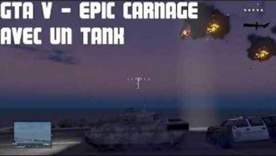 Carnage avec un tank dans GTA 5 multijoueur